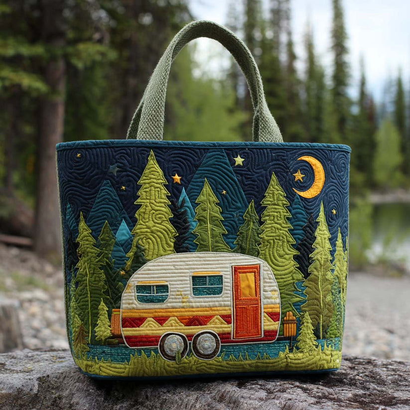 Rolling Cabin Life Quilted Tote Bag EM11