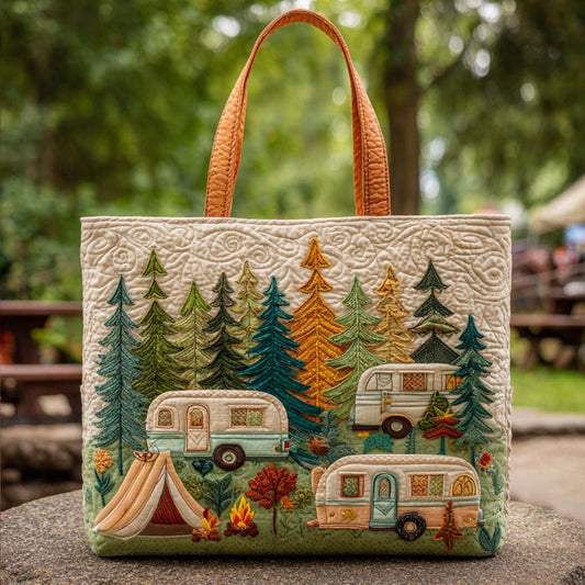 Forest Hideaway Quilted Tote Bag EM16