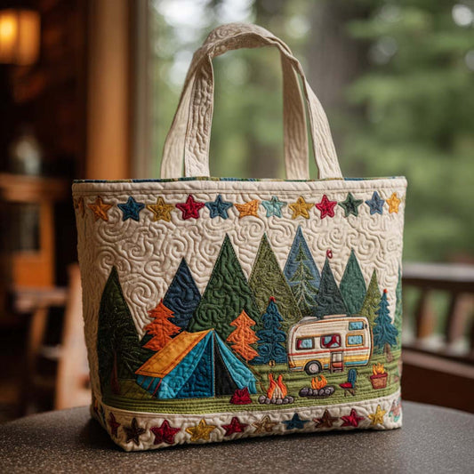 Starry Woods Quilted Tote Bag EM18