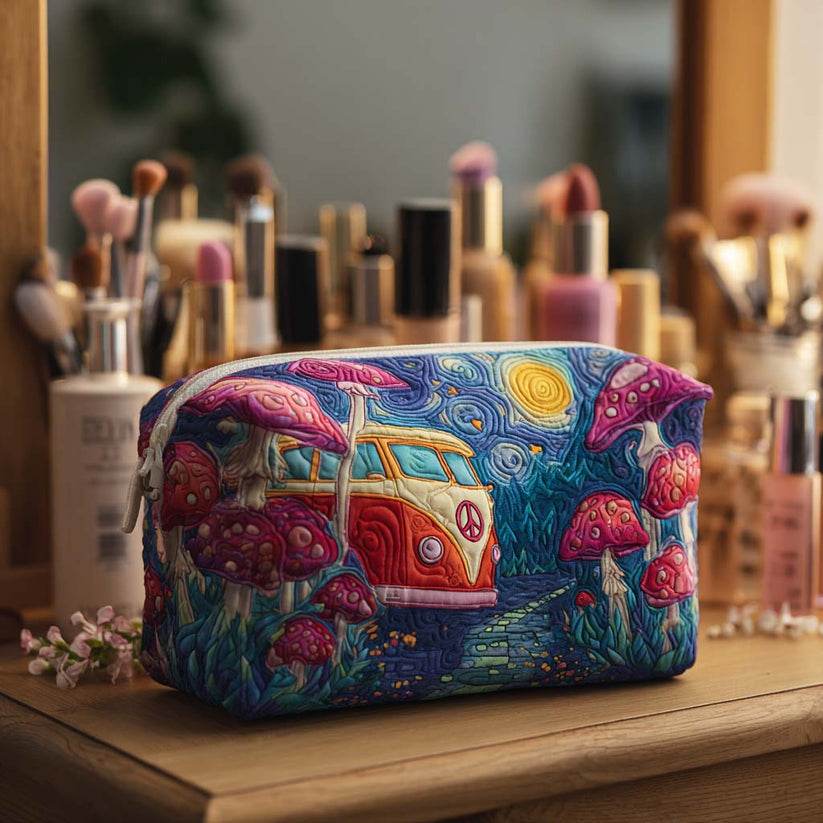 Galaxy Mushroom Road Quilted Makeup Bag EM04