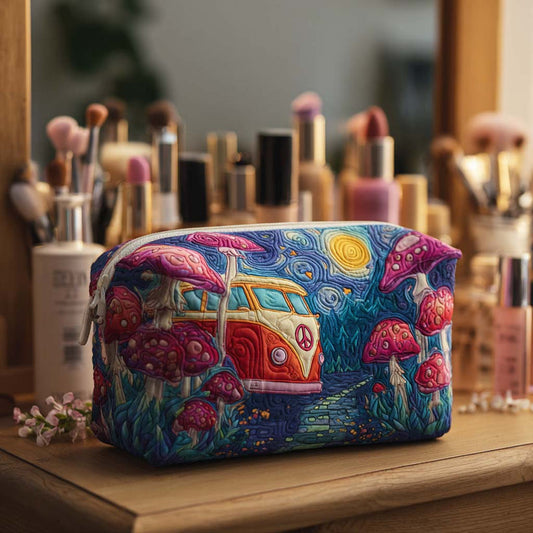 Galaxy Mushroom Road Quilted Makeup Bag EM04