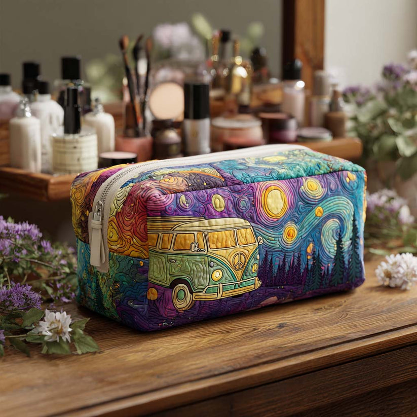 Starry Ride Vibes Quilted Makeup Bag EM05