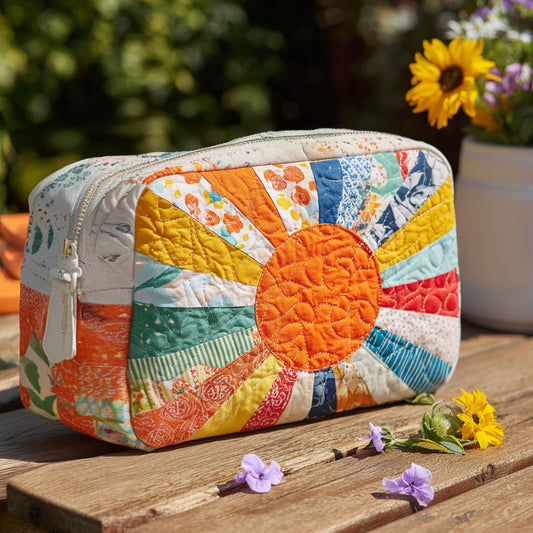 Golden Ray Quilted Makeup Bag EM08