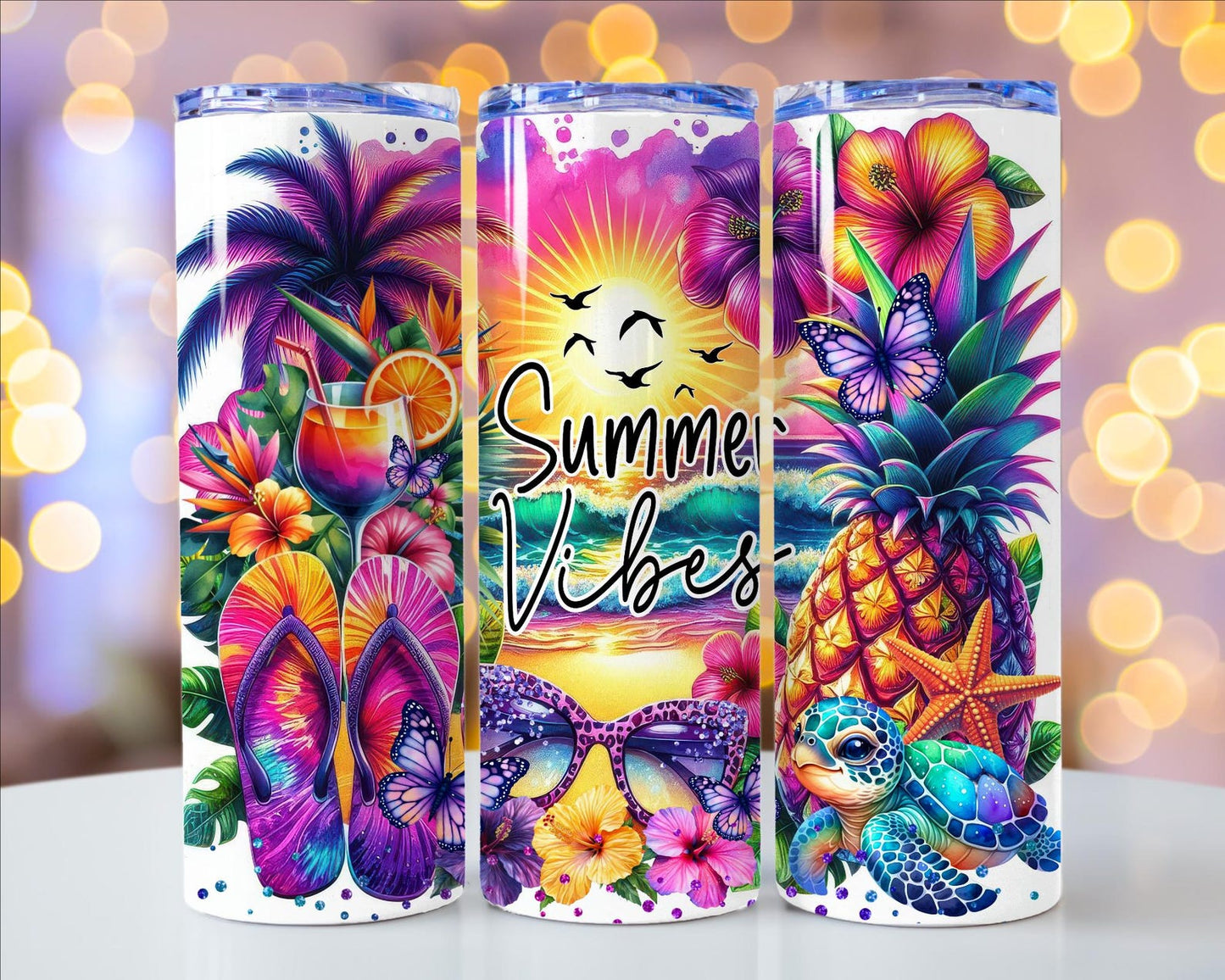 Summer Vibes Skinny Tumbler EM09