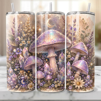 Holographic Mushroom Skinny Tumbler EM10