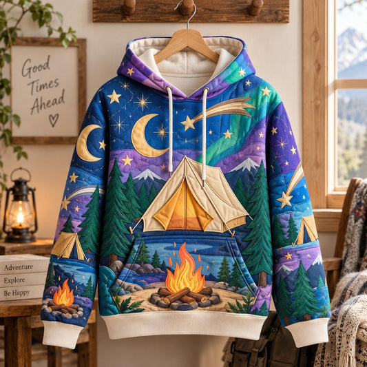 Celestial Camping Night Heavy Blend Hooded Sweatshirt LD02