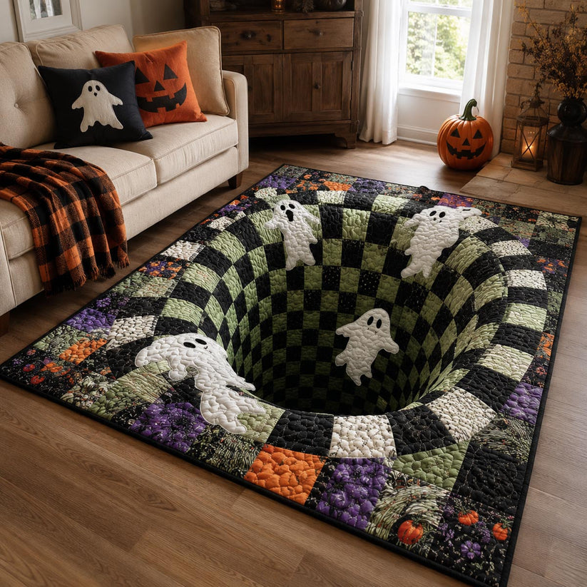 Funny 3D Ghost Optical Illusion Area Rug LD15