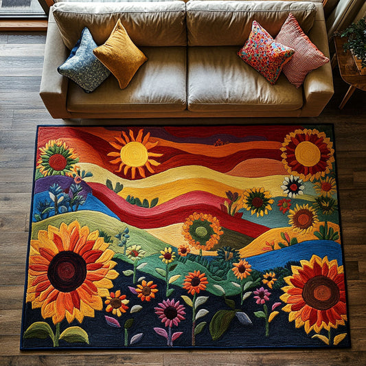 Color Bloom Sunflower Area Rug LD24