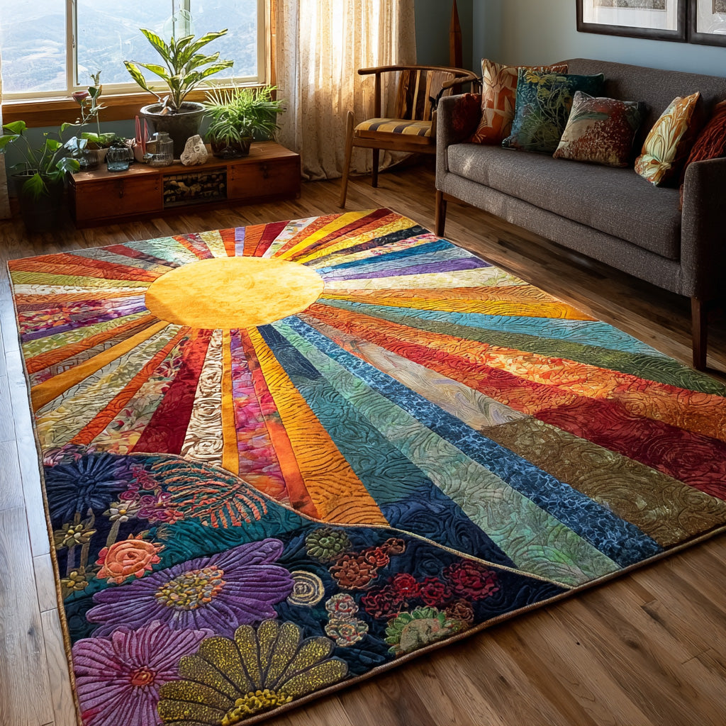 Sunburst Floral Area Rug LD26