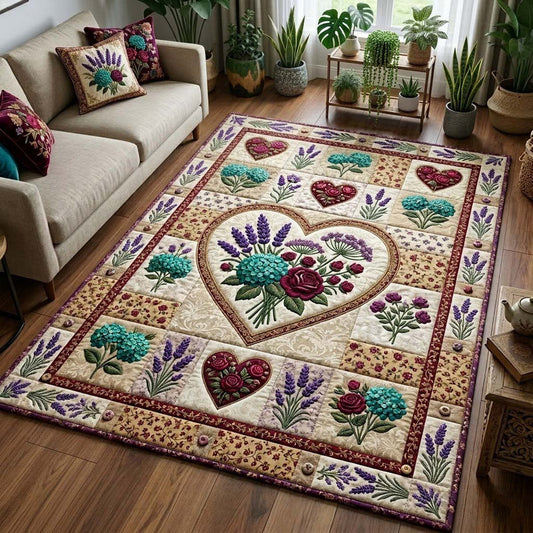 Lavender & Rose Cottagecore Area Rug LD35