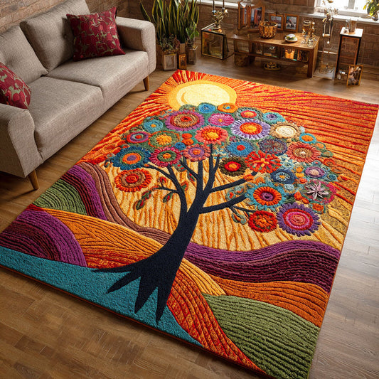 Eternal Roots Premium Faux Cashmere Area Rug LD04