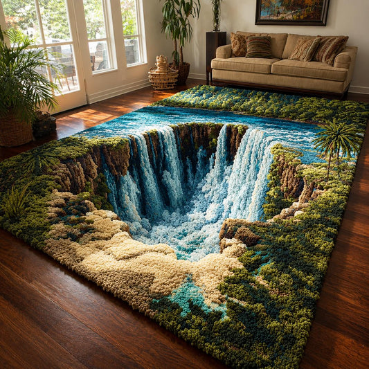 Nature Waterfall Premium Faux Cashmere Area Rug LD10