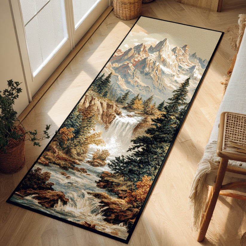 Forest Glacier Waterfall Runner Carpet LD03