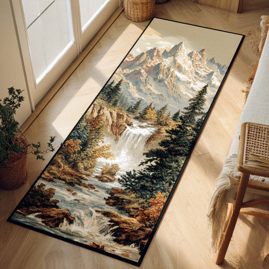 Forest Glacier Waterfall Runner Carpet LD03