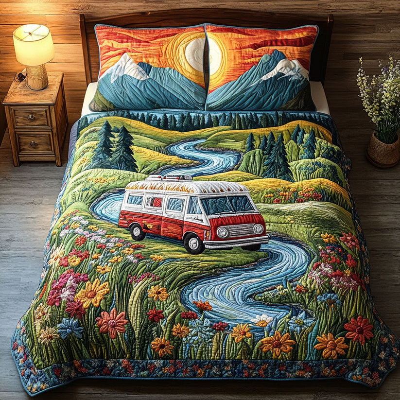 Wanderlust Vibes Quilted Bedding Set LD03