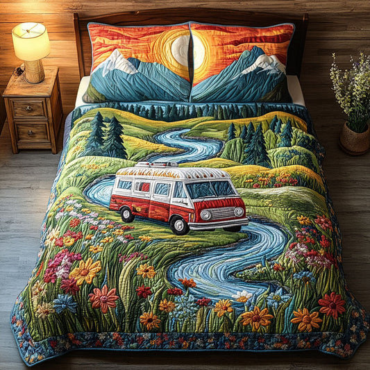 Wanderlust Vibes Quilted Bedding Set LD03