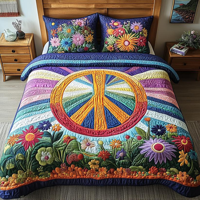 Tie Dye Dreams Quilted Bedding Set LD04