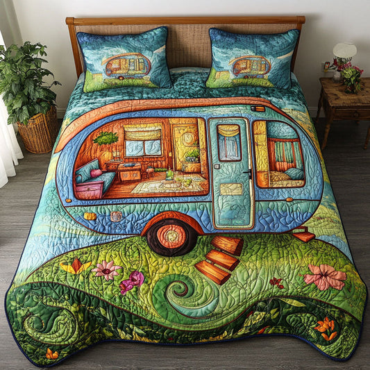 Cozy Camper Quilted Bedding Set LD05