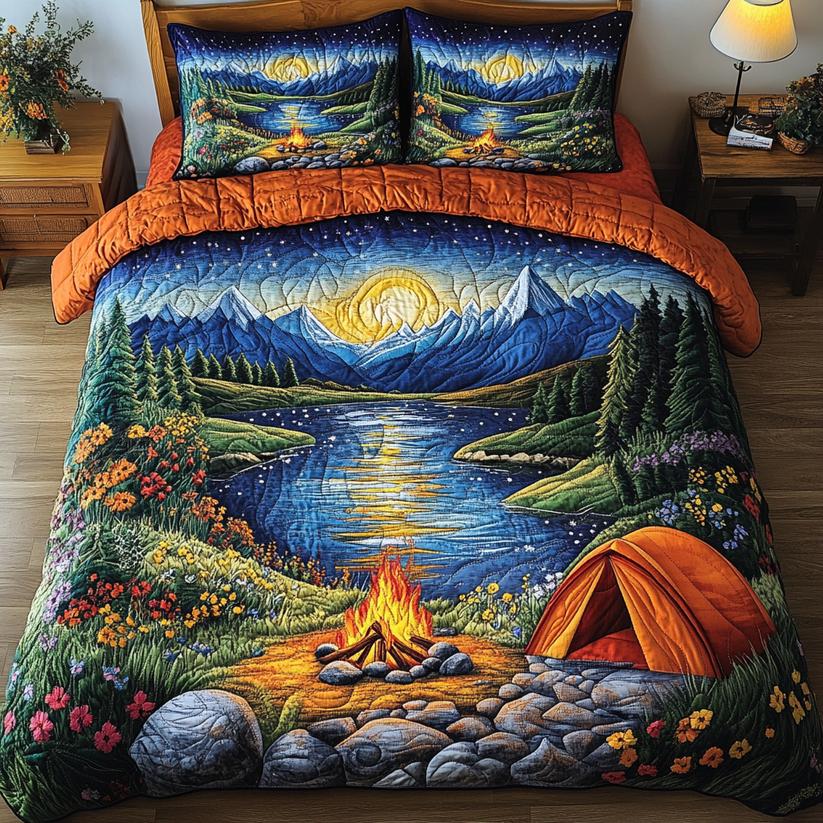 Cozy Camper Quilted Bedding Set LD07