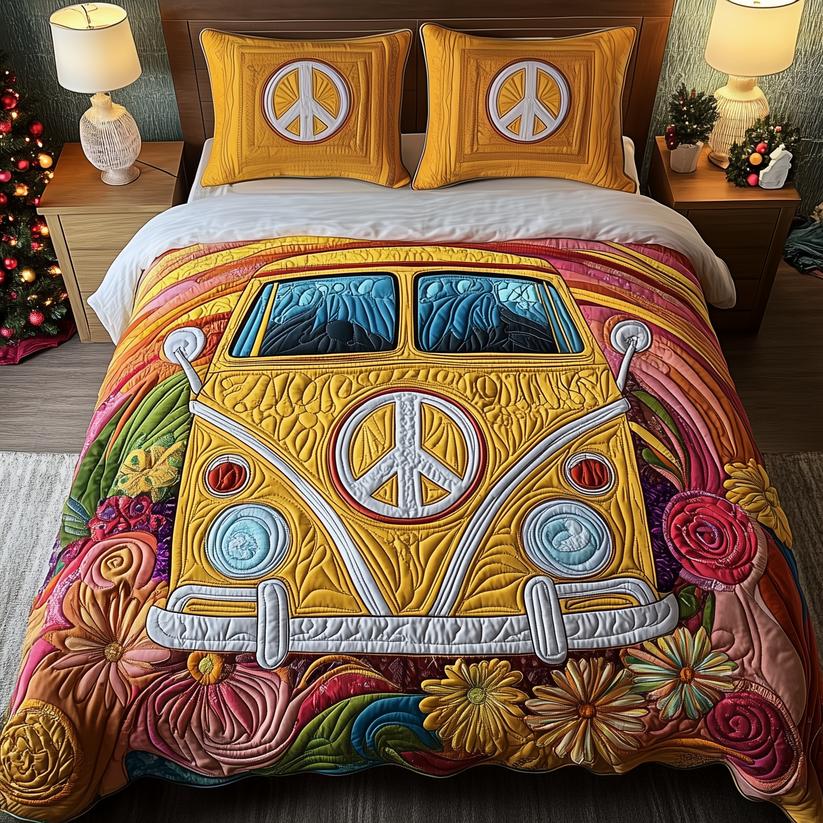 Hippie Caravan Quilted Bedding Set LD09