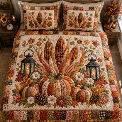 Autumn Harvest Glow Quilted Bedding Set LD30