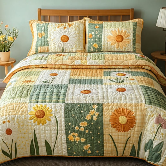 Floral Harmony Quilted Bedding Set LD229