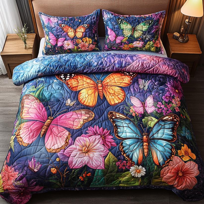 Nature Grace Quilted Duvet Cover Set LD02