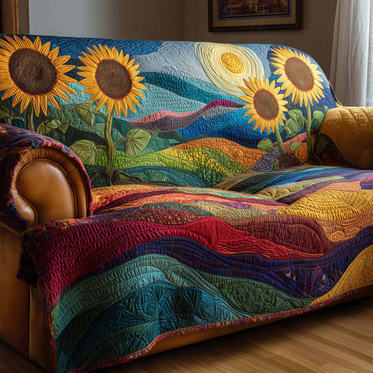 Sunflower Bloom Quilted Seat Sofa  LD02