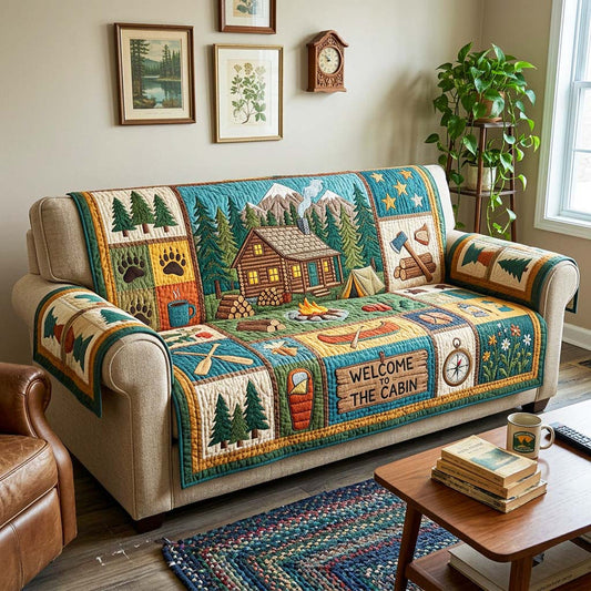Cabin Welcome Quilted Seat Sofa  LD03