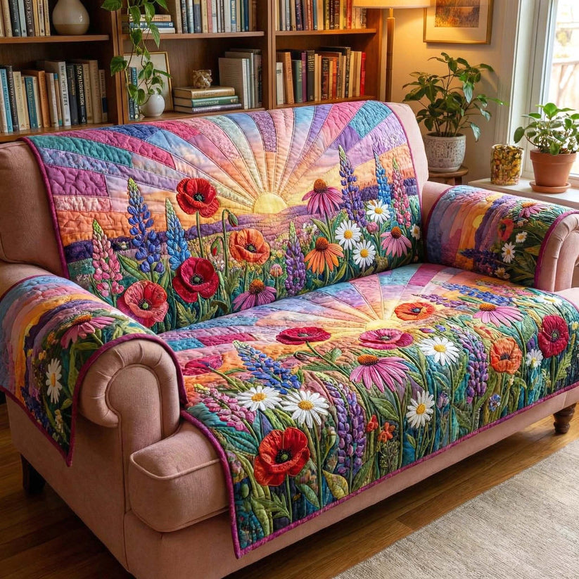 Blooming Meadow Quilted Seat Sofa  LD08