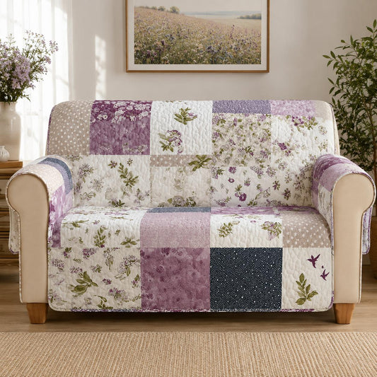 Vintage Floral Patchwork Quilted Seat Sofa LD23