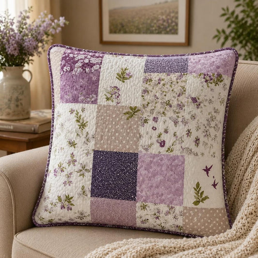 Vintage Floral Patchwork Quilted Pillow Cover LD23QLTPLC