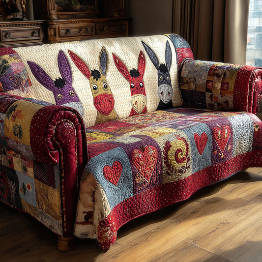 Whimsical Donkey Quilted Seat Sofa LD26