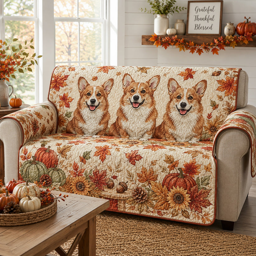 Autumn Corgi Quilted Seat Sofa LD30