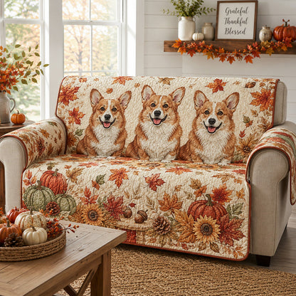 Autumn Corgi Quilted Seat Sofa LD30