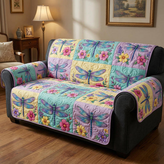 Dragonfly Fields Quilted Seat Sofa LD36
