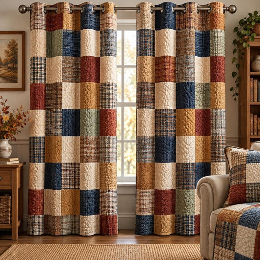 Boho Patchwork  Grommet Curtains LD45GRMCT