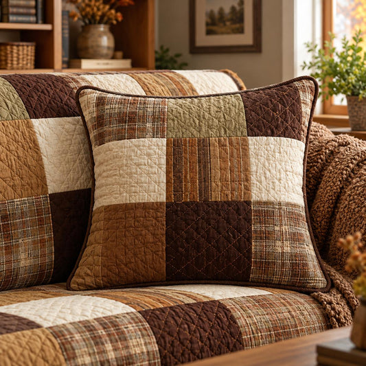 Vintage Patchwork Plaid Quilted Pillow Cover LD48QLTPLC