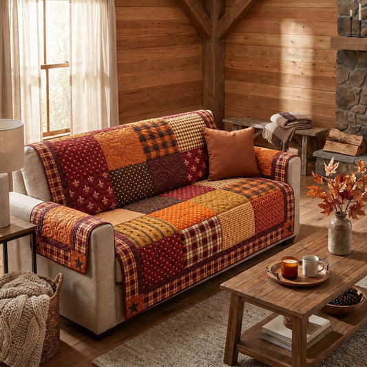 Autumn Patchwork Quilted Seat Sofa LD75