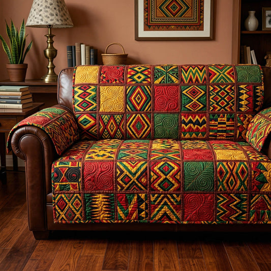 Bohemian Patterned Quilted Seat Sofa LD77