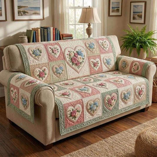 Rose Garden Quilted Seat Sofa LD79