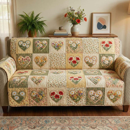 Wildflower Patch Quilted Seat Sofa LD83