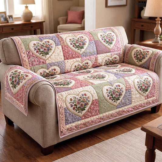 Patchwork Bloom Quilted Seat Sofa LD87