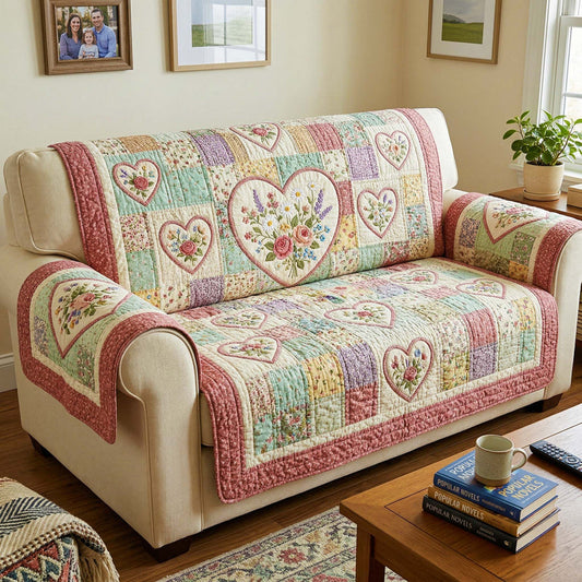 Velvet Bloom Quilted Seat Sofa LD89