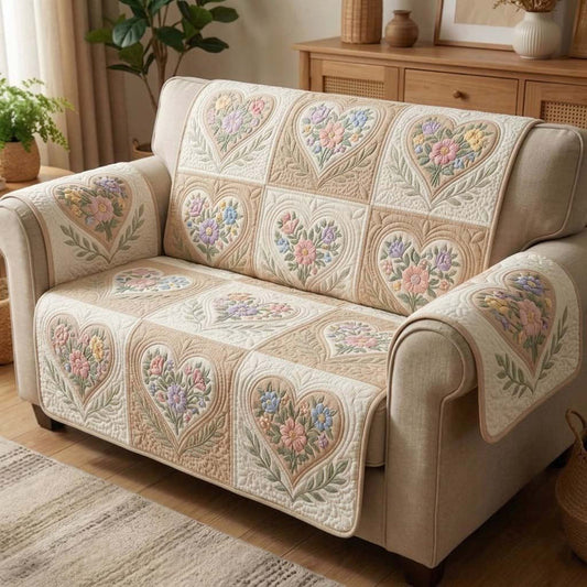 Flower Patchwork Quilted Seat Sofa LD93