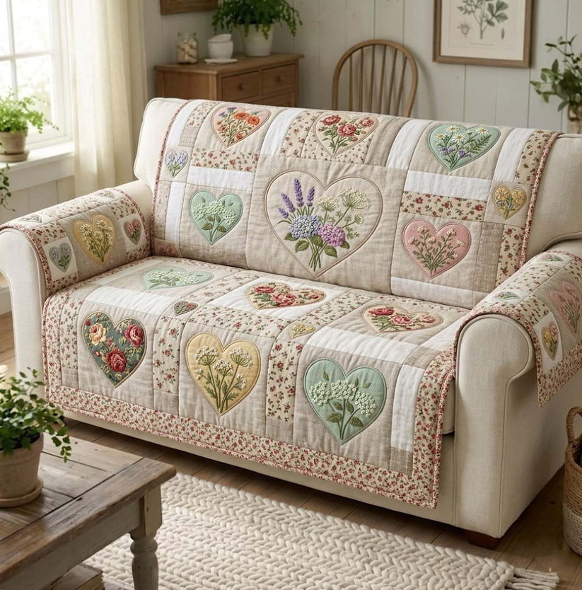 Flower Patchwork Quilted Seat Sofa LD94