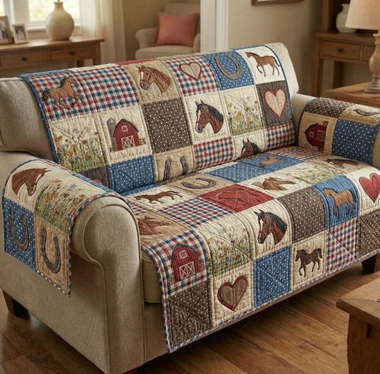 Patchy Horse Quilted Seat Sofa LD99