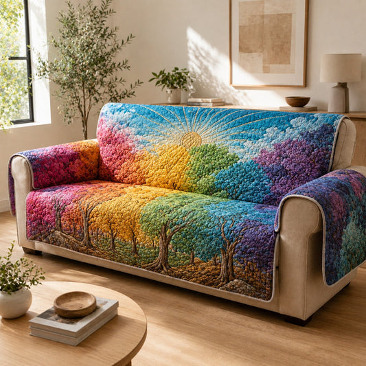 Vibrant Forest Spectrum Quilted Seat Sofa LD110