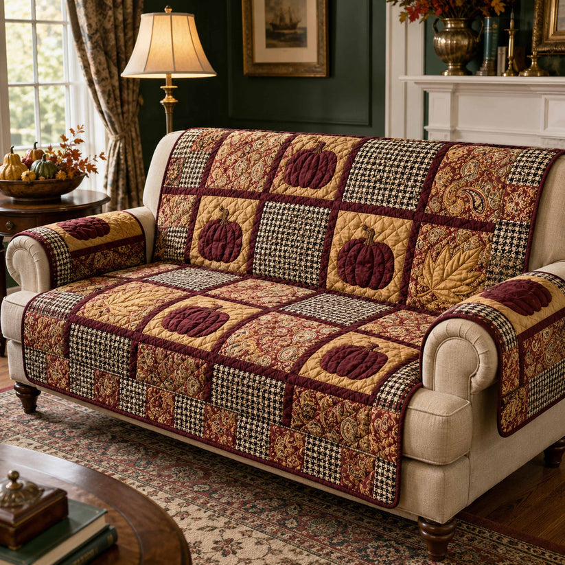 Vintage Fall Patchwork Quilted Seat Sofa LD115