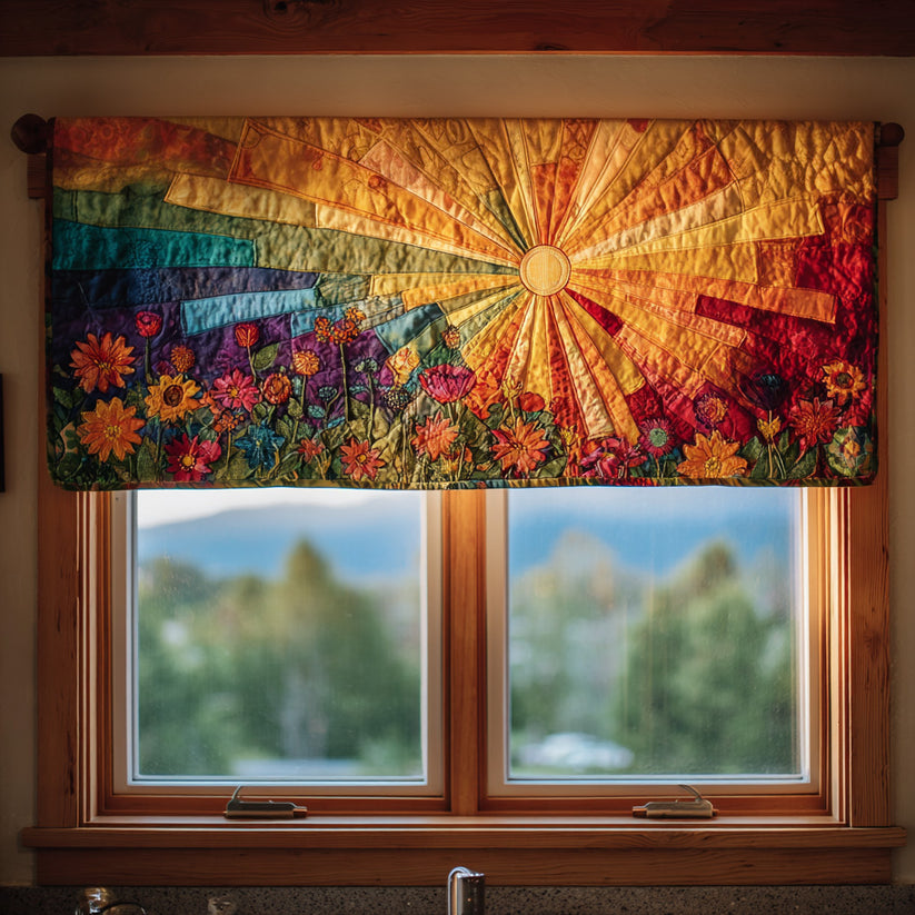 Blooming Rays Quilted Valance LD04
